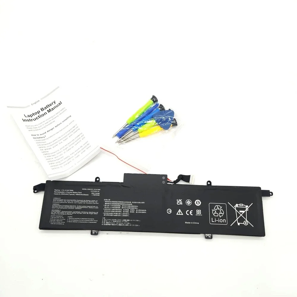 C41N1908 76Wh Battery for Asus ROG Zephyrus G14 GA401 GA401II GA401IU GA401IV‎